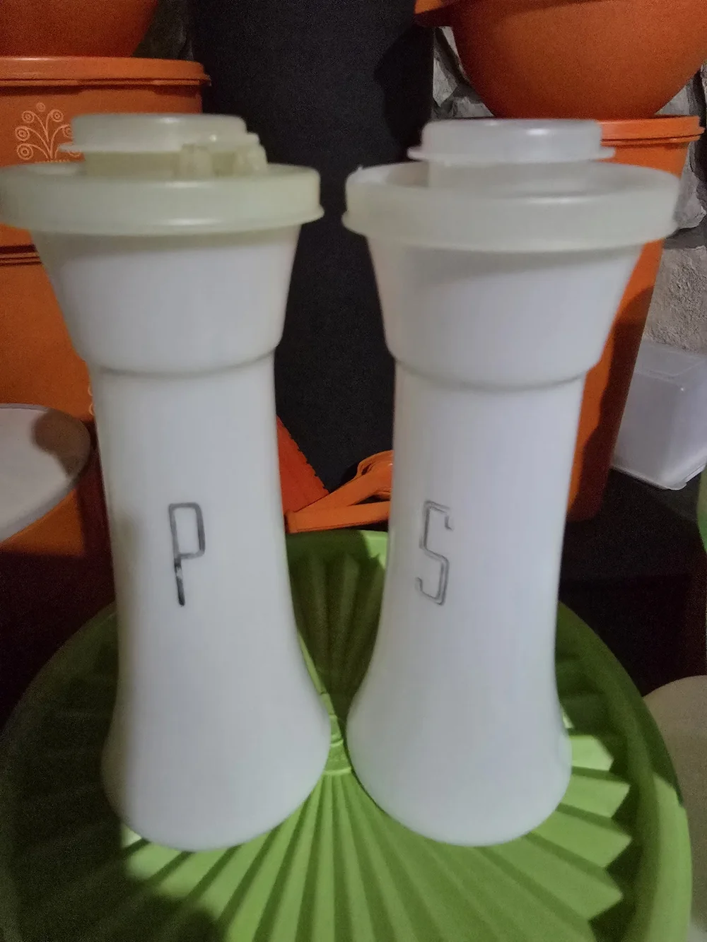 Tupperware White Salt & Pepper Shakers